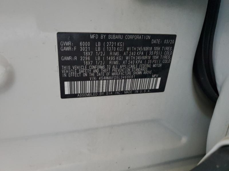 2020 SUBARU ASCENT PRE #3303896701
