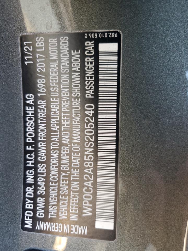 PORSCHE BOXSTER BASE