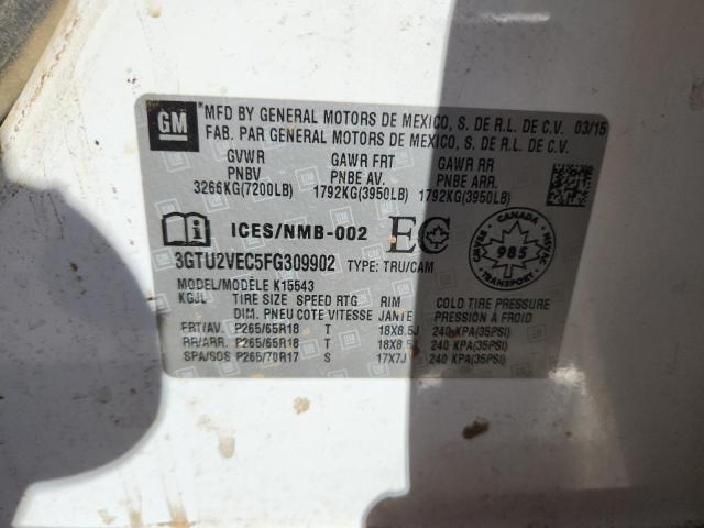 2015 GMC SIERRA K15 - 3GTU2VEC5FG309902