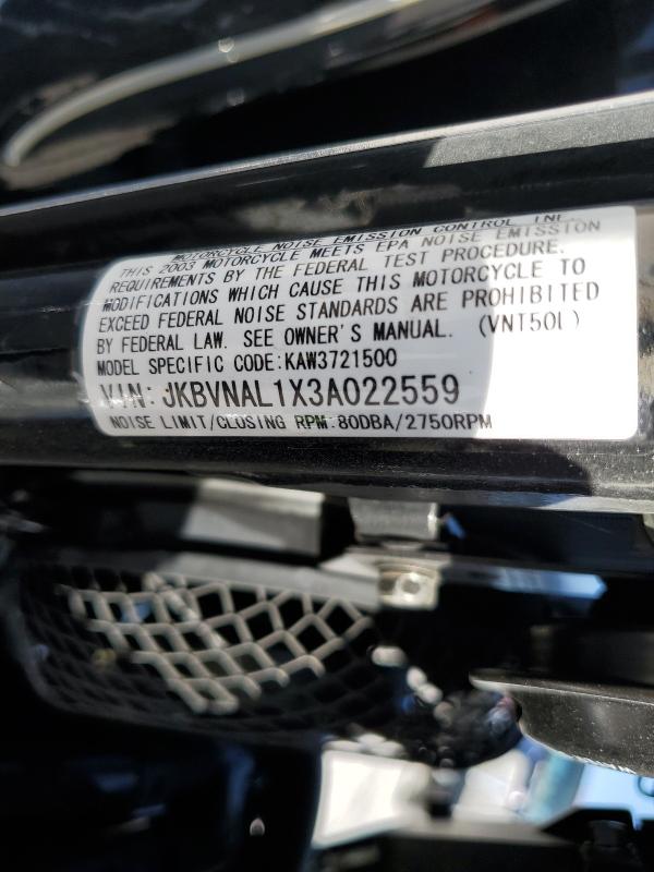 2003 KAWASAKI VN1500 L JKBVNAL1X3A022559