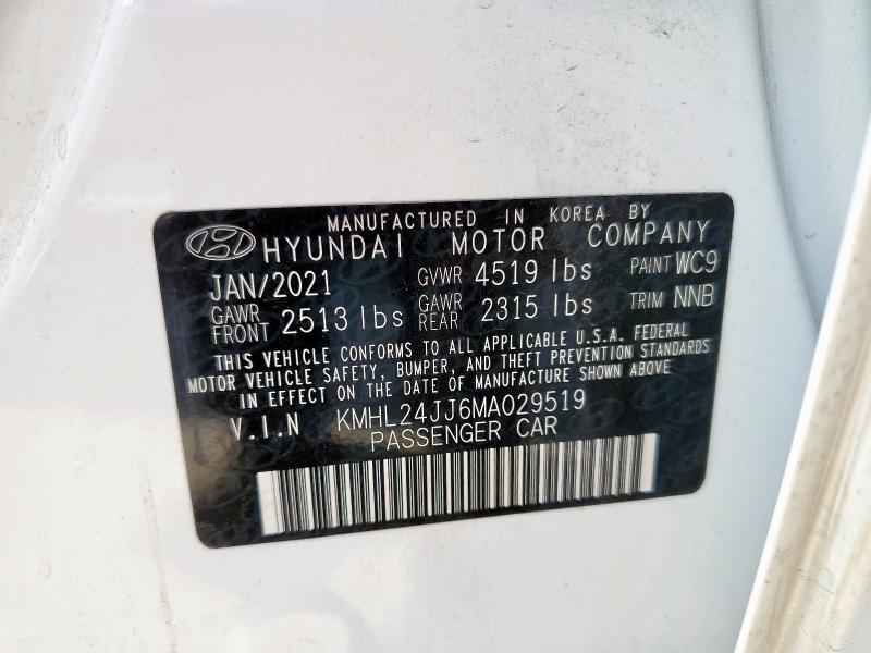 2021 HYUNDAI SONATA HYB KMHL24JJ6MA029519