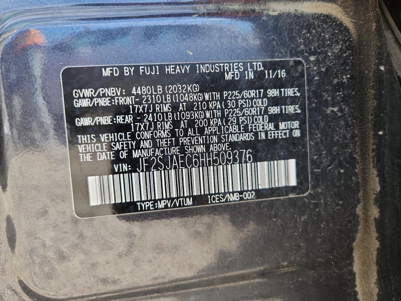 SUBARU FORESTER 2.5I PREMIUM