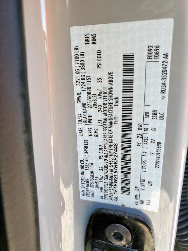 2024 FORD F150 STX 1FTFW2L57RKF27448