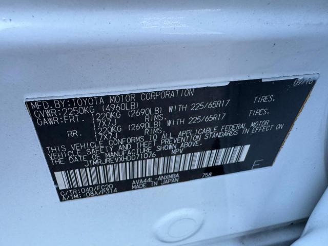 2017 TOYOTA RAV4 HV LE JTMRJREVXHD071076