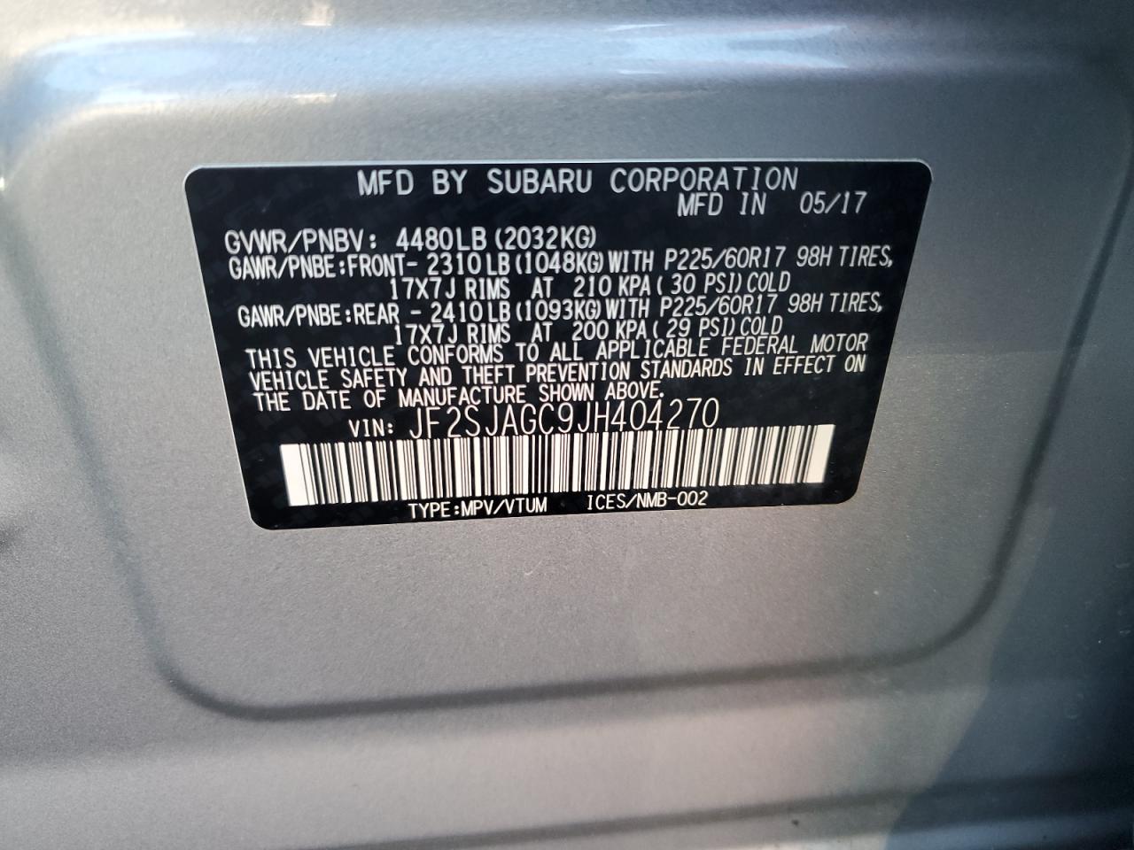 SUBARU FORESTER 2.5I PREMIUM