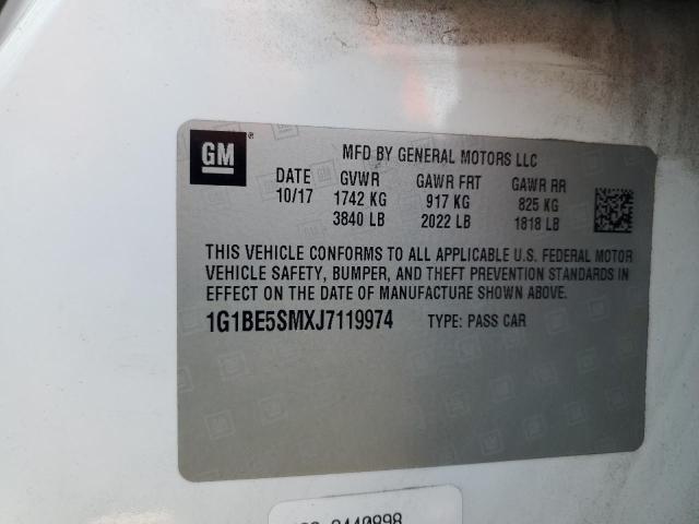 2018 CHEVROLET CRUZE LT - 1G1BE5SMXJ7119974