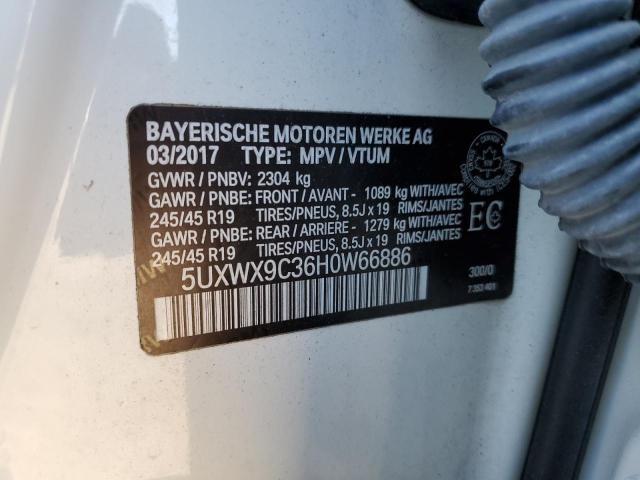 2017 BMW X3 XDRIVE2 - 5UXWX9C36H0W66886