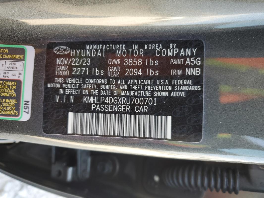 2024 HYUNDAI ELANTRA LI KMHLP4DGXRU700701