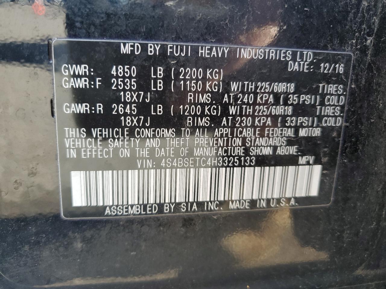 SUBARU OUTBACK TOURING