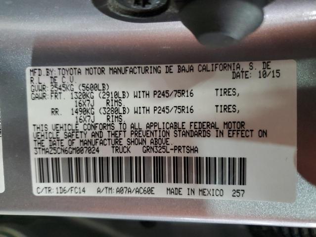 2016 TOYOTA TACOMA DOU - 3TMAZ5CN6GM007024