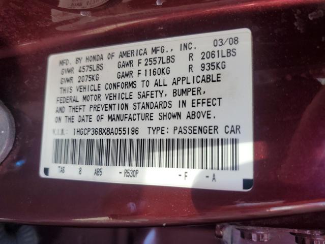 2008 HONDA ACCORD EXL #3258952007