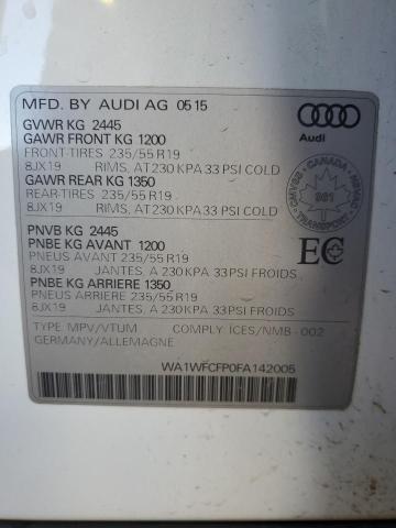 2015 AUDI Q5 PRESTIG WA1WFCFP0FA142005