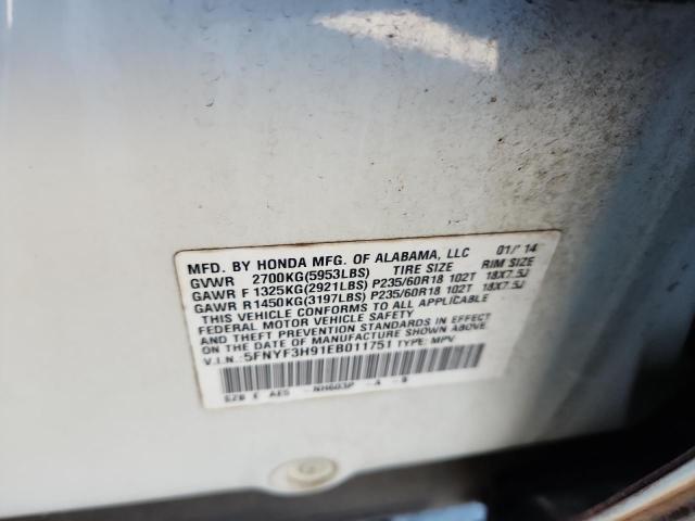 2014 HONDA PILOT TOUR - 5FNYF3H91EB011751