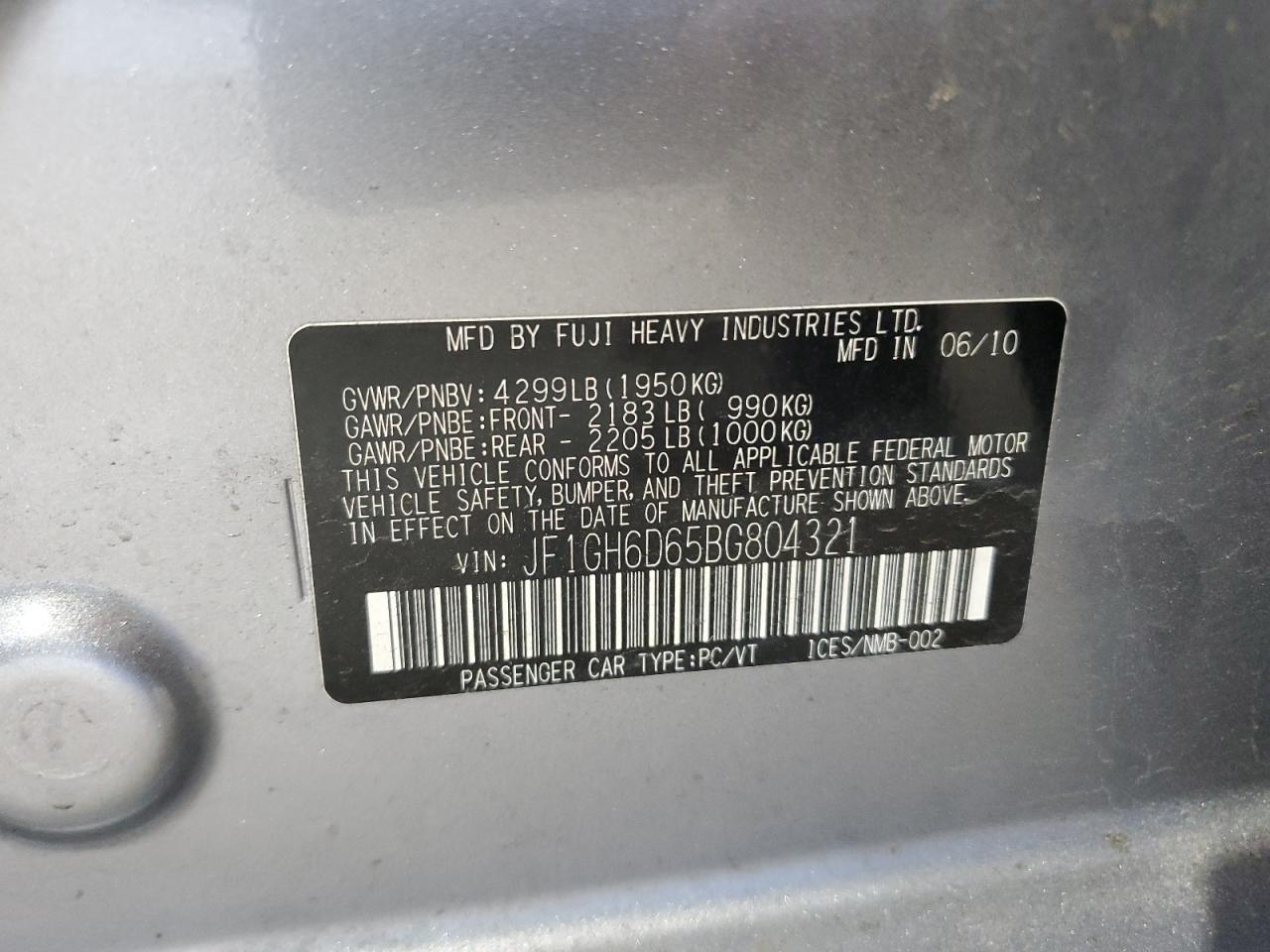 SUBARU IMPREZA OUTBACK SPORT