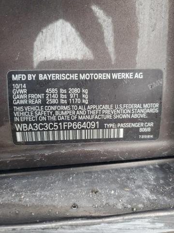 2015 BMW 320 I XDRI - WBA3C3C51FP664091