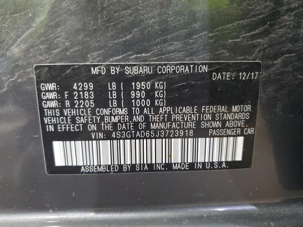 SUBARU IMPREZA PREMIUM PLUS