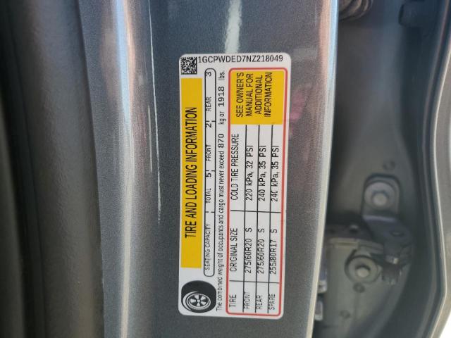 2022 CHEVROLET SILVERADO 1GCPWDED7NZ218049