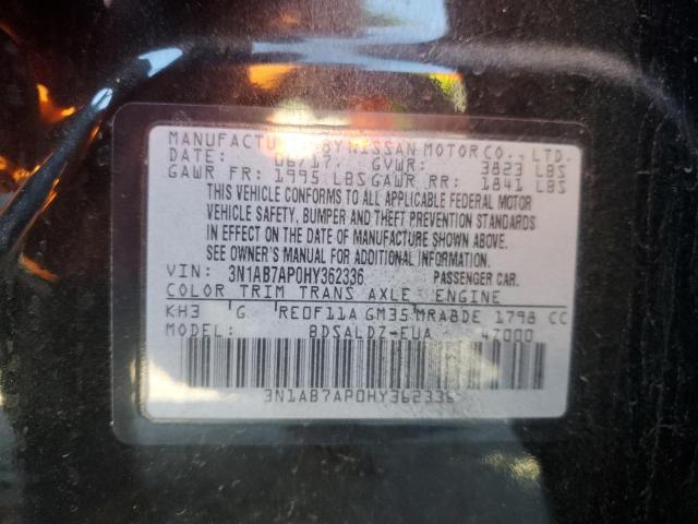 2017 NISSAN SENTRA S 3N1AB7AP0HY362336