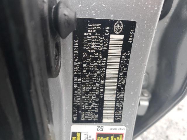 2019 TOYOTA CAMRY L #3292417603