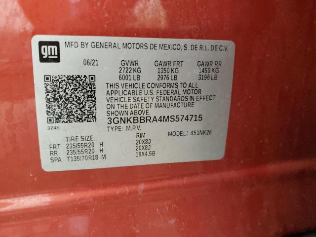 2021 CHEVROLET BLAZER 1LT #3302857917