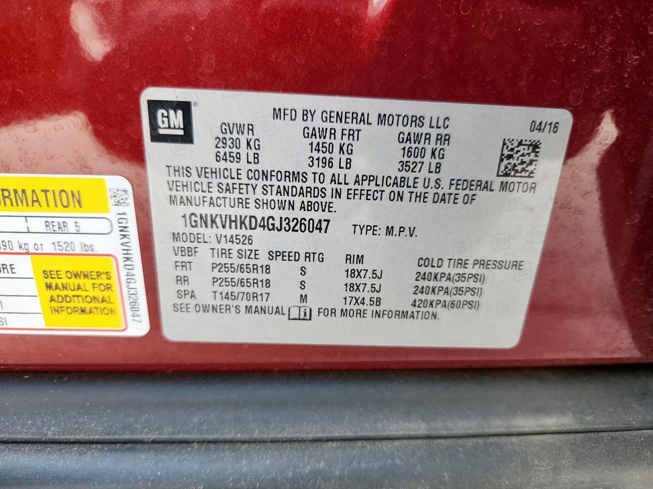 CHEVROLET TRAVERSE LT