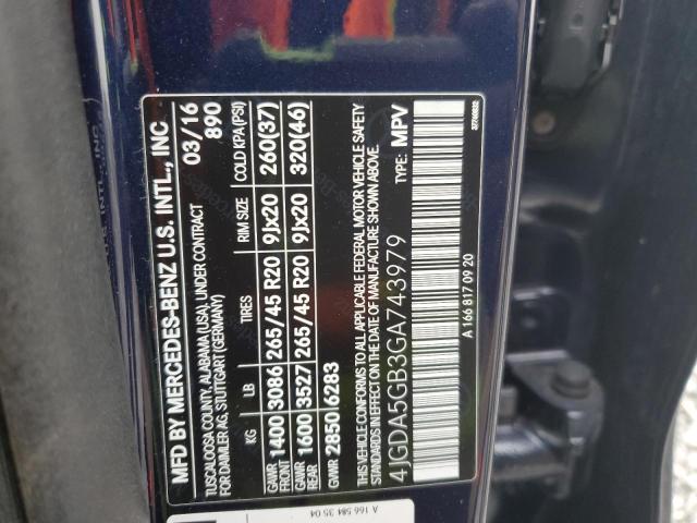 2016 MERCEDES-BENZ GLE 400 4M 4JGDA5GB3GA743979