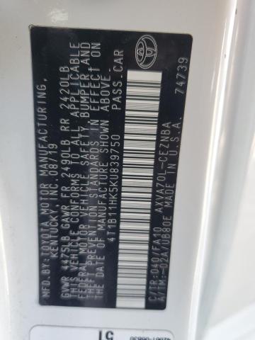 2019 TOYOTA CAMRY L 4T1B11HK5KU839750