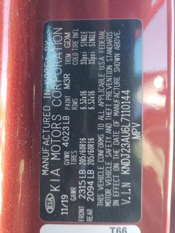 2020 KIA SOUL LX KNDJ23AU6L7110144