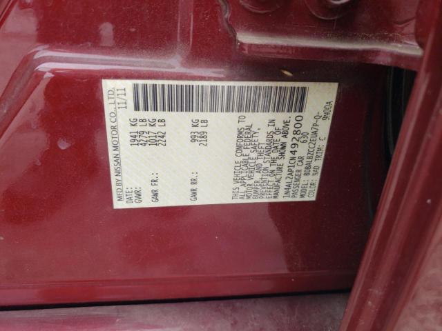 2012 NISSAN ALTIMA BAS #3292515681