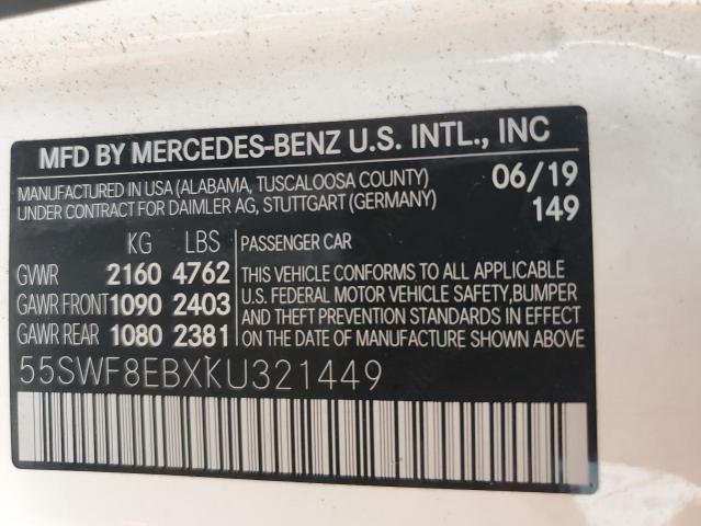 2019 MERCEDES-BENZ C 300 4MAT - 55SWF8EBXKU321449