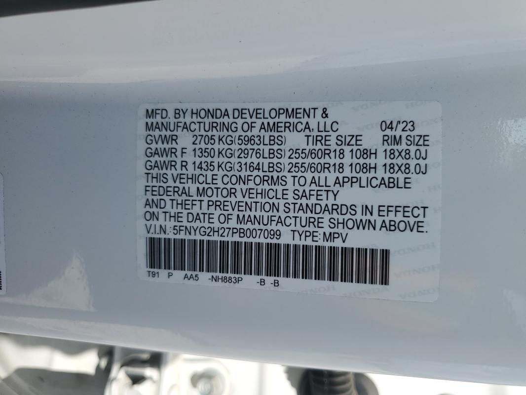 2023 HONDA PILOT LX - 5FNYG2H27PB007099