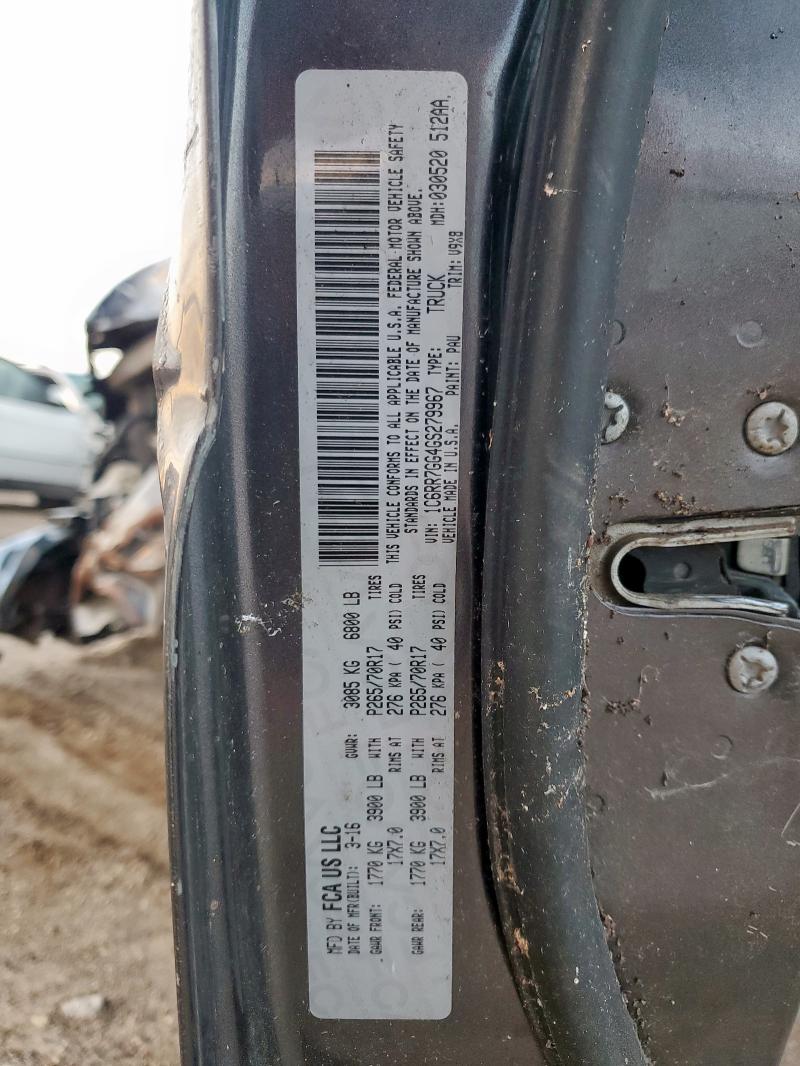 2016 RAM 1500 SLT - 1C6RR7GG4GS279967