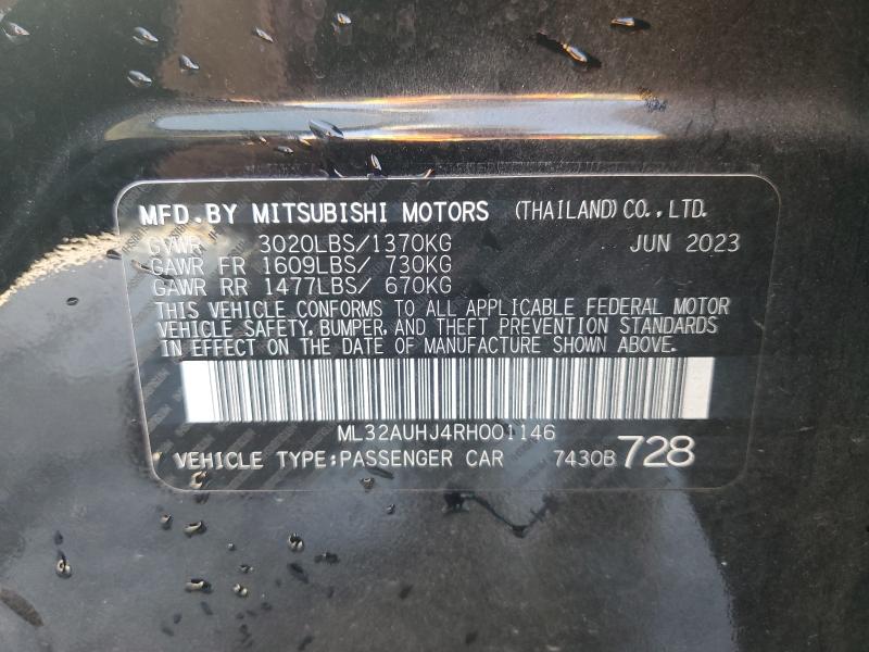 2024 MITSUBISHI MIRAGE ES #3279869298