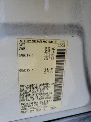 2016 NISSAN ALTIMA 2.5 - 1N4AL3AP8GN351377