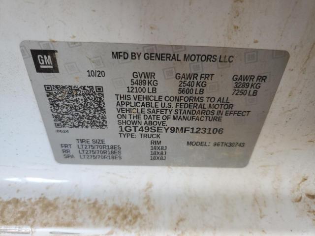 2021 GMC SIERRA K35 1GT49SEY9MF123106