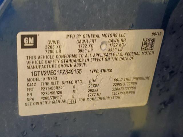 2015 GMC SIERRA K15 1GTV2VEC1FZ349155