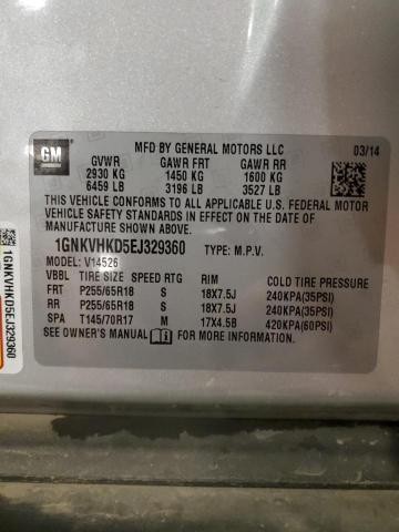 2014 CHEVROLET TRAVERSE L #3264574917