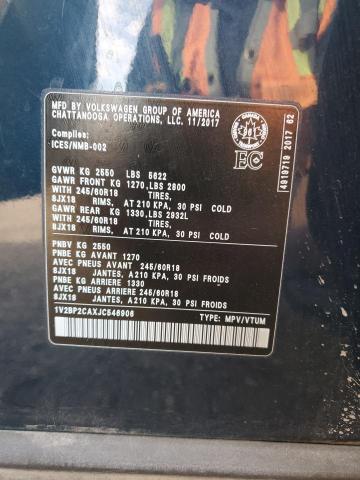 2018 VOLKSWAGEN ATLAS TREN 1V2BP2CAXJC546906