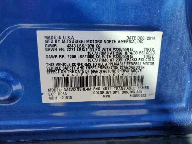 2015 MITSUBISHI OUTLANDER 4A4AP3AU1FE020328