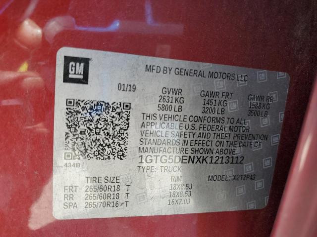 2019 GMC CANYON SLT - 1GTG5DENXK1213112