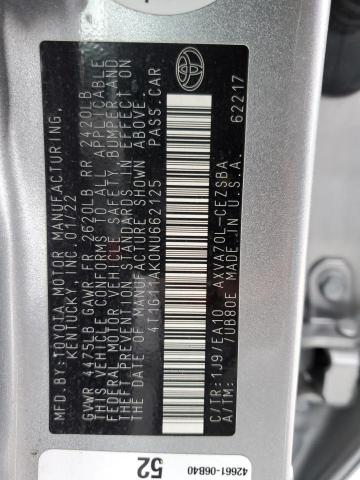 2022 TOYOTA CAMRY SE - 4T1G11AK0NU662125