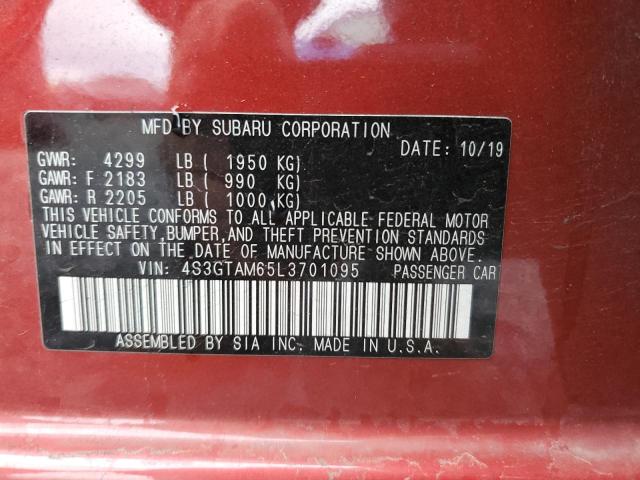 2020 SUBARU IMPREZA SPORT 4S3GTAM65L3701095