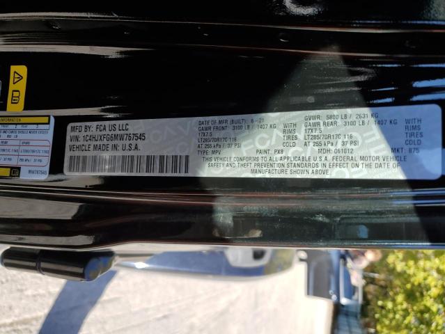 2021 JEEP WRANGLER U 1C4HJXFG6MW767545