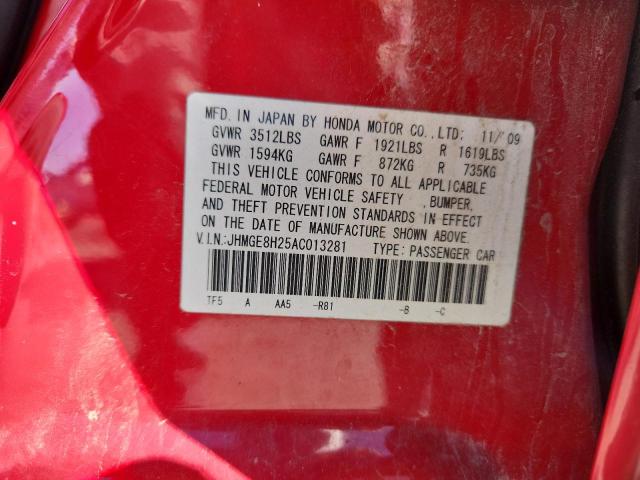 2010 HONDA FIT #3279538276