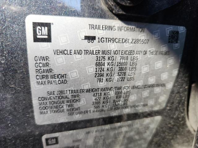 2020 GMC SIERRA K1500 ELEVATION 1GTR9CED6LZ285507