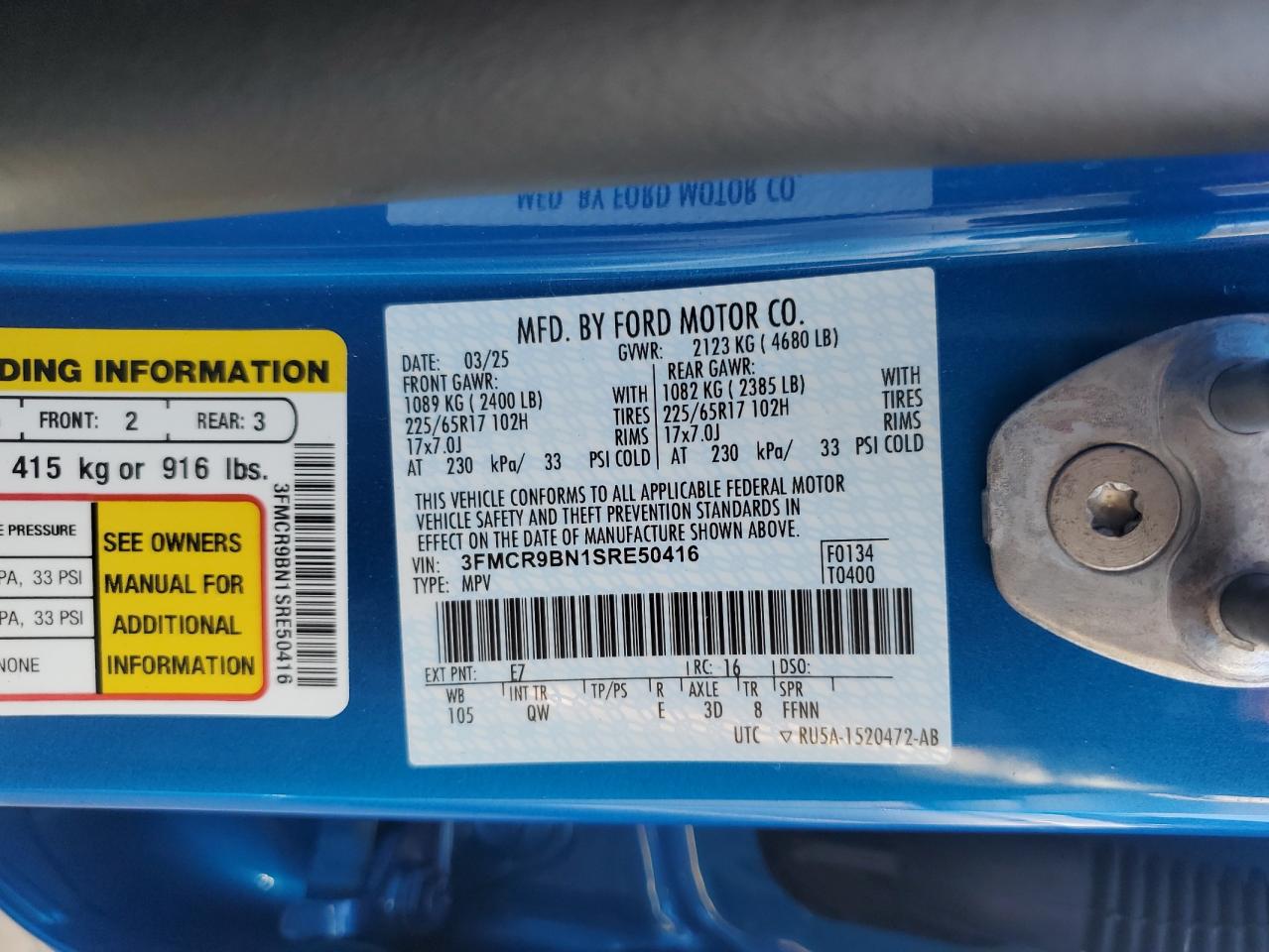 Lot #3302796938 2025 FORD BRONCO SPO