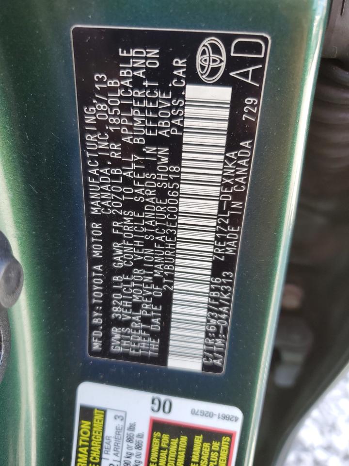 Lot #3301819449 2014 TOYOTA COROLLA L