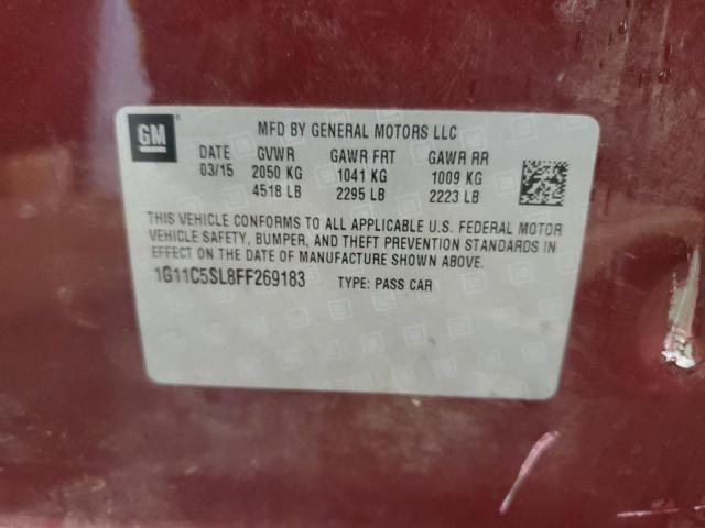 2015 CHEVROLET MALIBU 1LT #3301852959