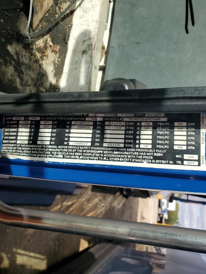 Lot #3287483997 2013 AUTOCAR LLC XPEDITOR