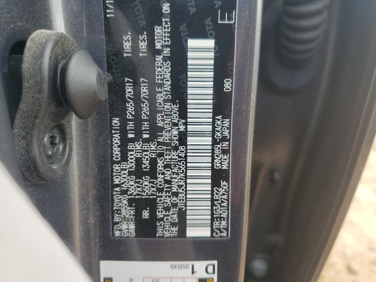 TOYOTA 4RUNNER SR5/SR5 PREMIUM